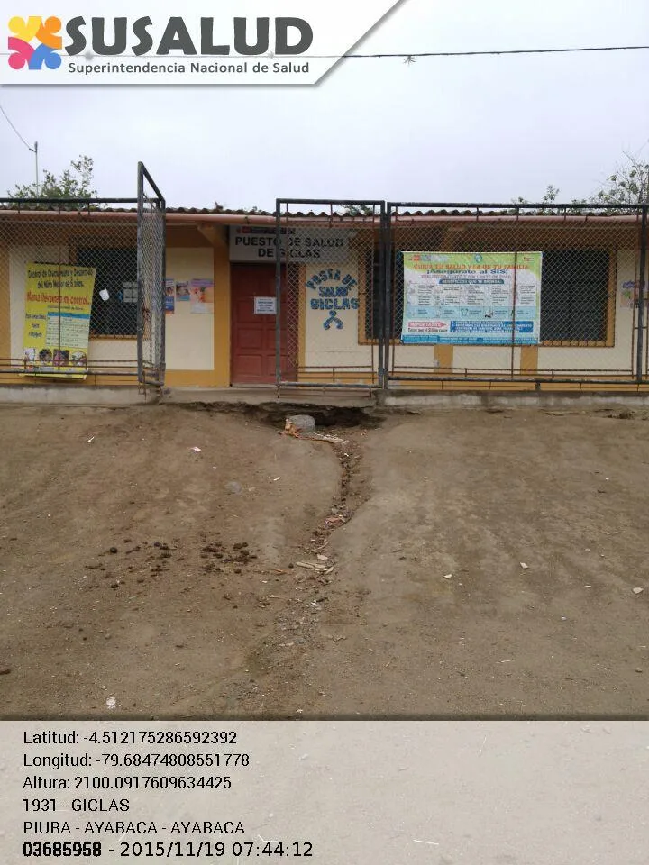 Puesto de Salud Giclas en Ayabaca, Piura