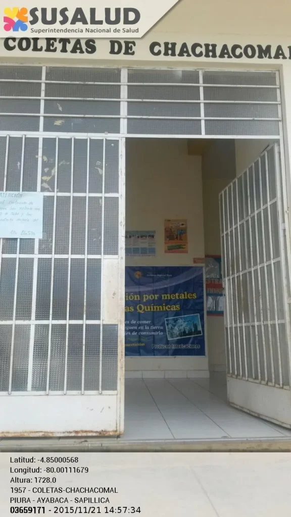 Puesto de Salud Coletas de Chachacomal en Sapillica, Piura