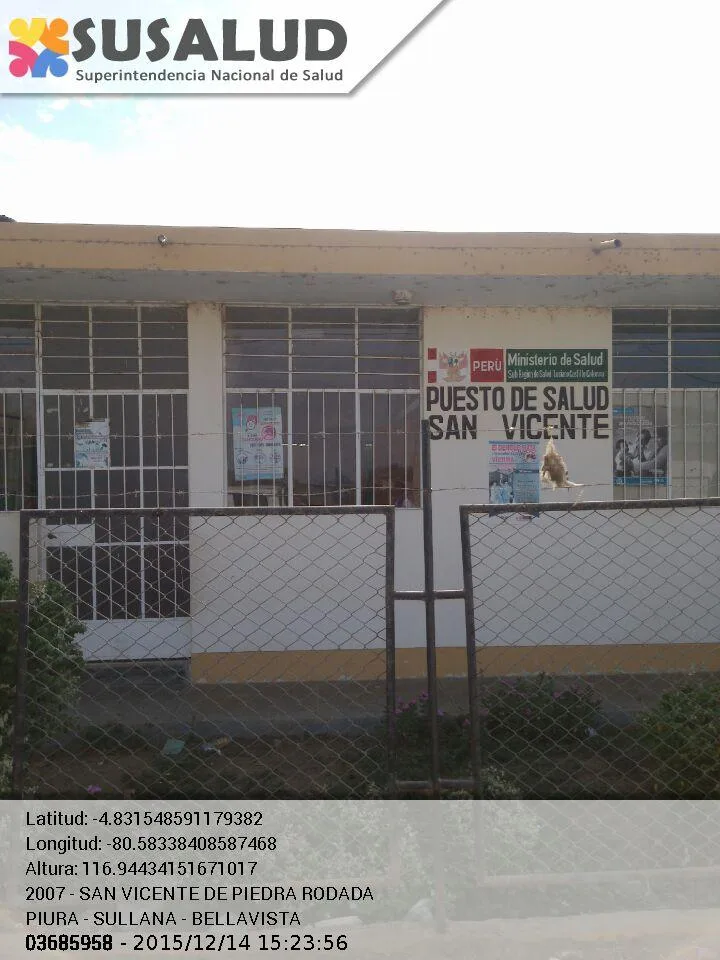 Puesto de Salud San Vicente-Piedra Rodada en Sullana, Piura