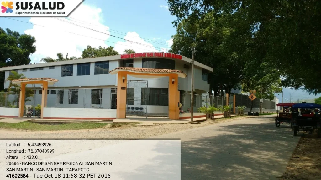 Banco de Sangre Regional San Martin en Tarapoto, San Martin