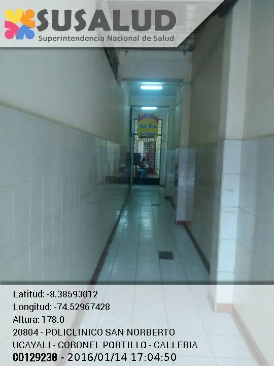 Policlinico San Norberto en Calleria, Ucayali