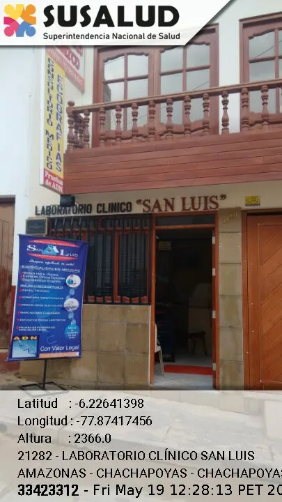 Laboratorio Clínico San Luis en Chachapoyas, Amazonas
