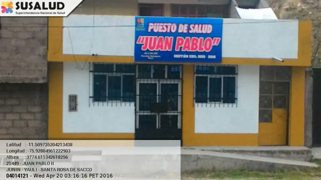 Juan Pablo II en Santa Rosa de Sacco, Junin