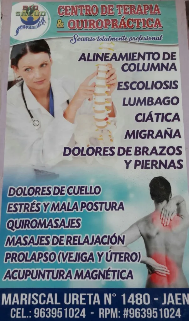 Centro de Terapia y Quiropractico «biosalud en Jaen, Cajamarca
