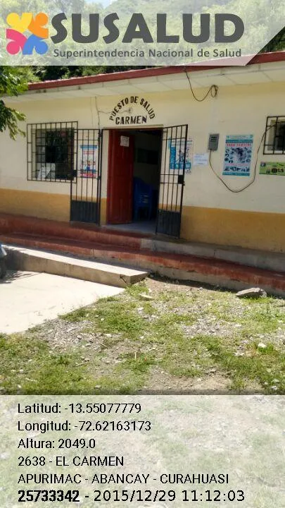 El Carmen en Curahuasi, Apurimac
