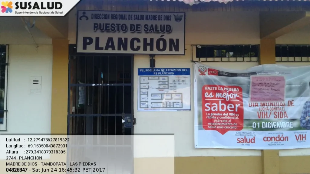 Planchon en Las Piedras, Madre de Dios