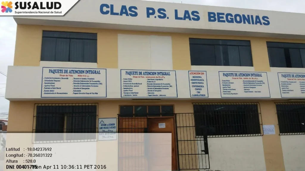 Puesto de Salud las Begonias en Coronel Gregorio Albarracin L., Tacna