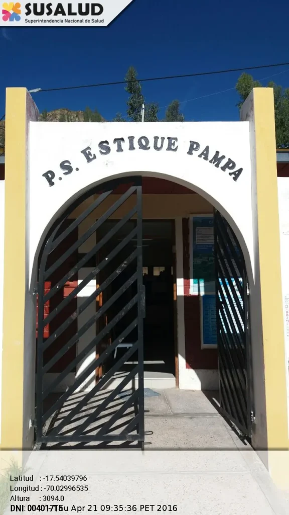 Puesto de Salud Estique Pampa en Tacna