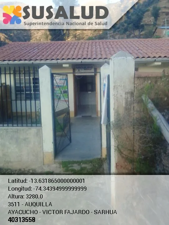 Puesto de Salud Auquilla en Sarhua, Ayacucho