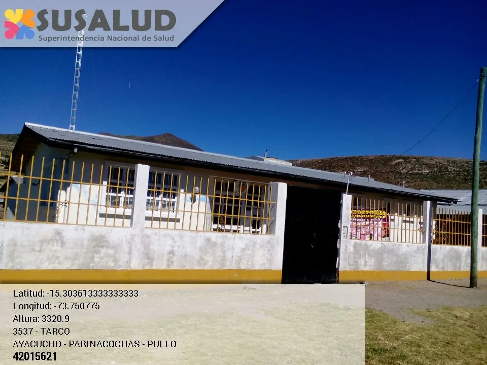 Puesto de Salud Tarco en Pullo, Ayacucho