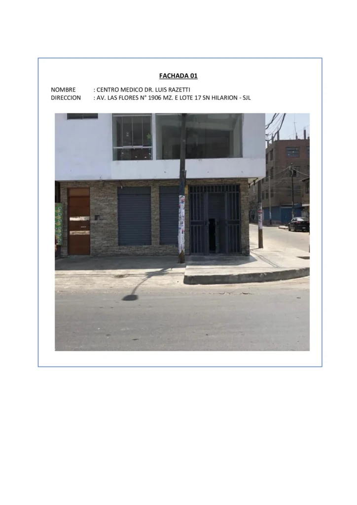 Consultorio Dr. Luis Razetti en San Juan de Lurigancho, Lima