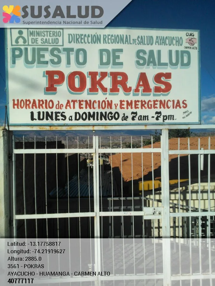 Puesto de Salud Pokras en Carmen Alto, Ayacucho