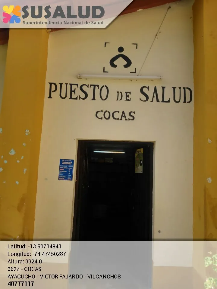 Puesto de Salud Cocas en Vilcanchos, Ayacucho