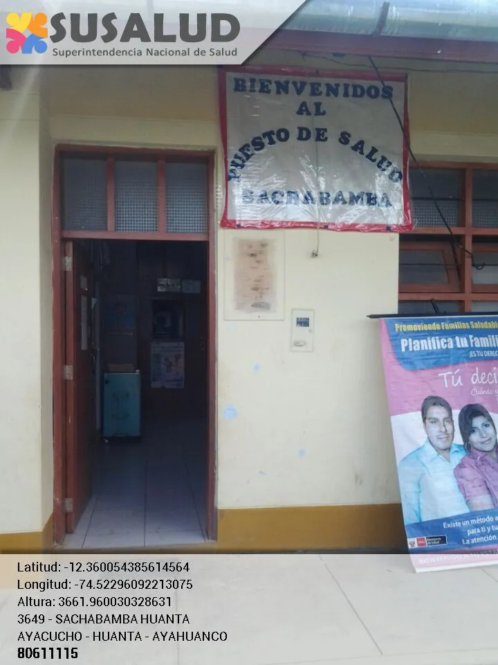 Puesto Salud Sachabamba Huanta en Pucacolpa, Ayacucho