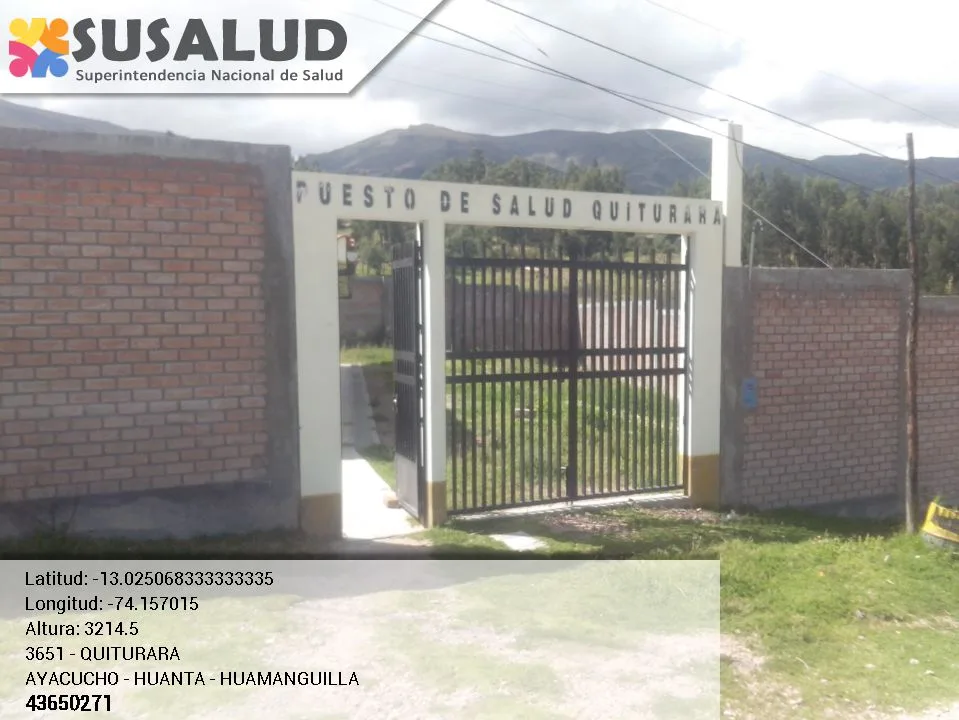 Puesto de Salud Quiturara en Huamanguilla, Ayacucho