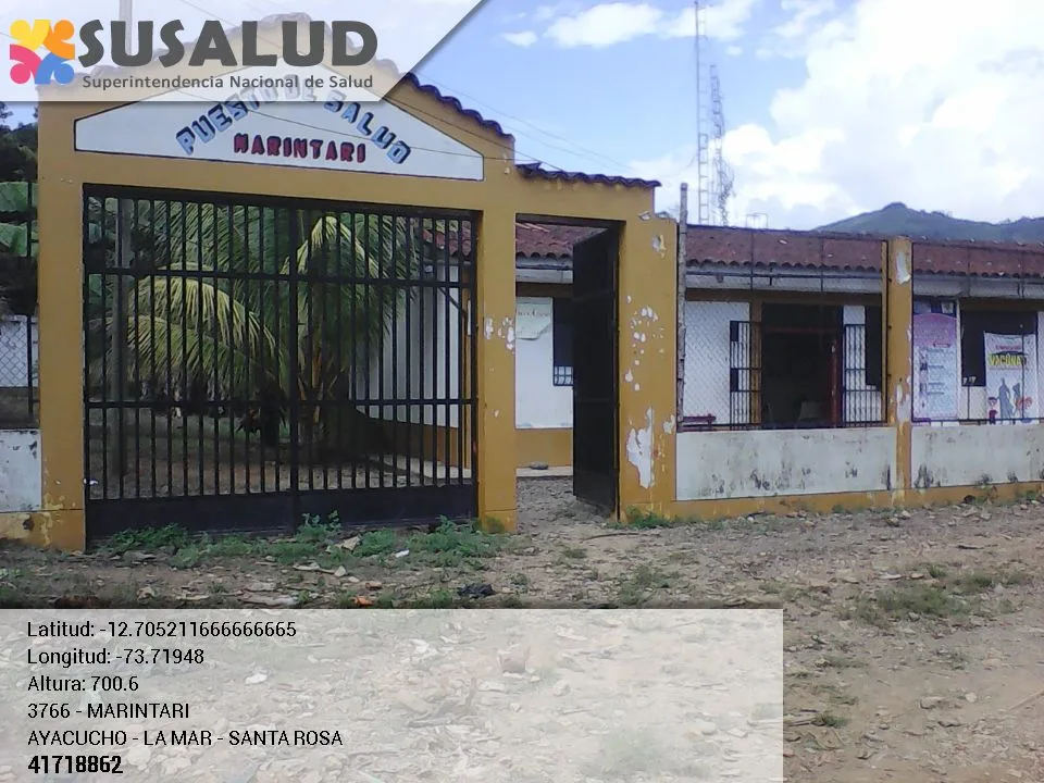 Puesto de Salud Marintari en Santa Rosa, Ayacucho
