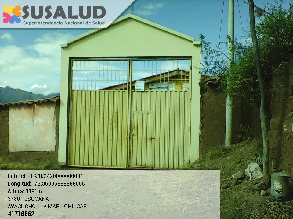 Puesto de Salud Esccana en Chilcas, Ayacucho