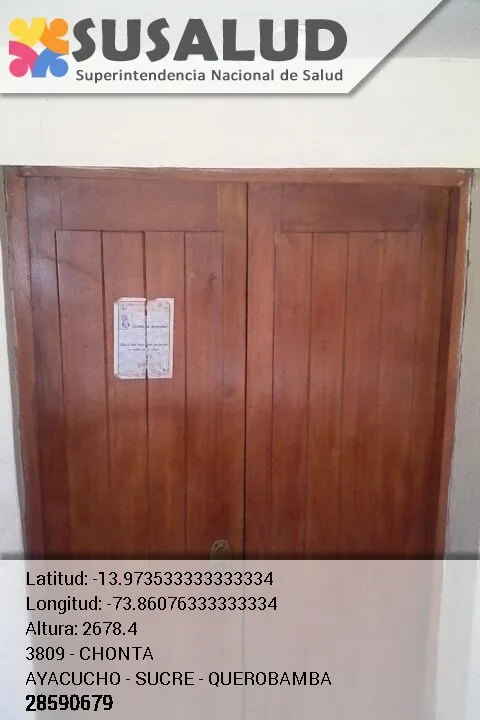 Puesto de Salud Chonta en Querobamba, Ayacucho