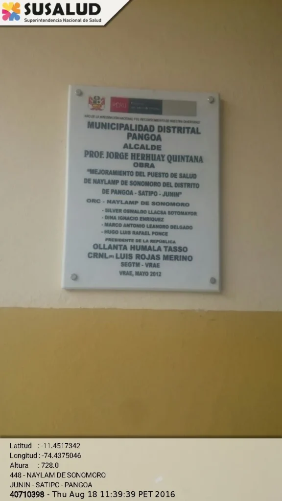 Naylam de Sonomoro en Pangoa, Junin