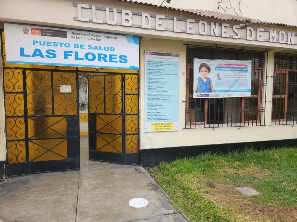 Puesto de Salud las Flores en Santiago de Surco, Lima