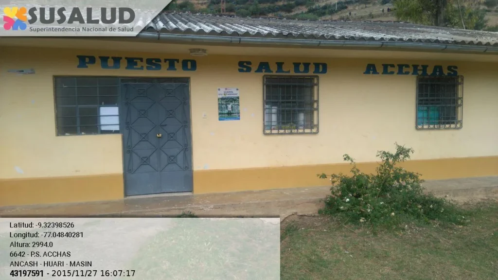 Puesto de Salud Acchas en Masin, Ancash