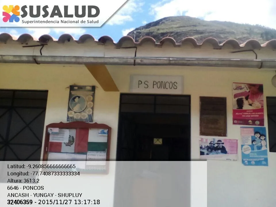 Puesto de Salud Poncos en Shupluy, Ancash