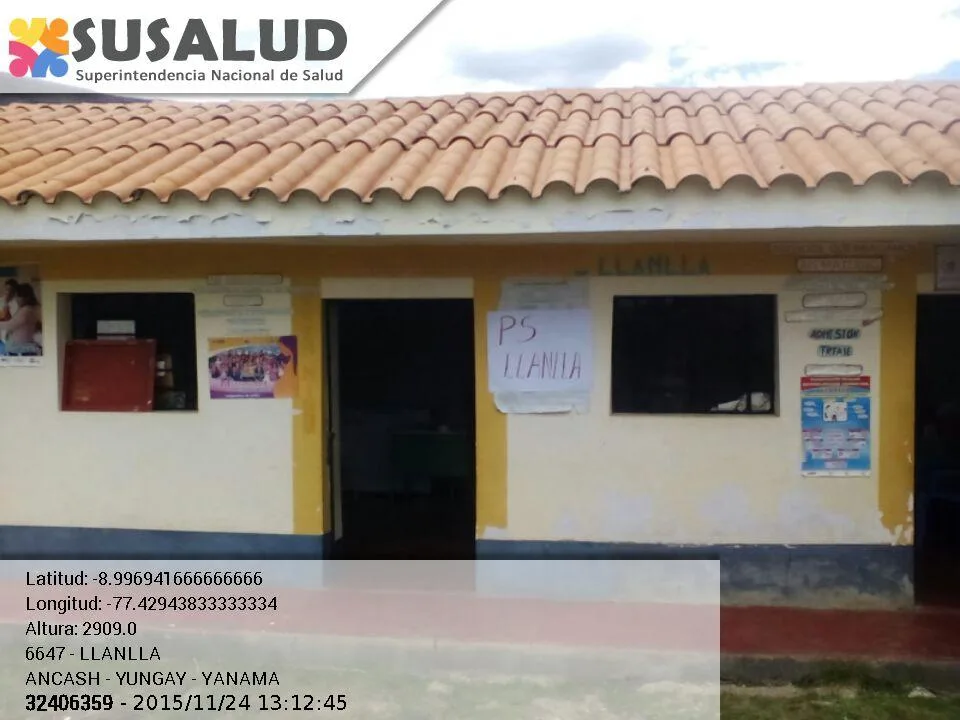 Puesto de Salud Llanlla en Yanama, Ancash