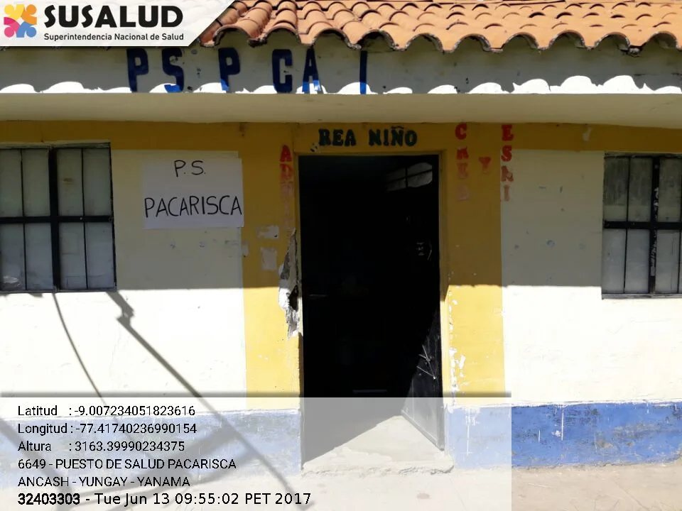 Puesto de Salud Pacarisca en Yanama, Ancash
