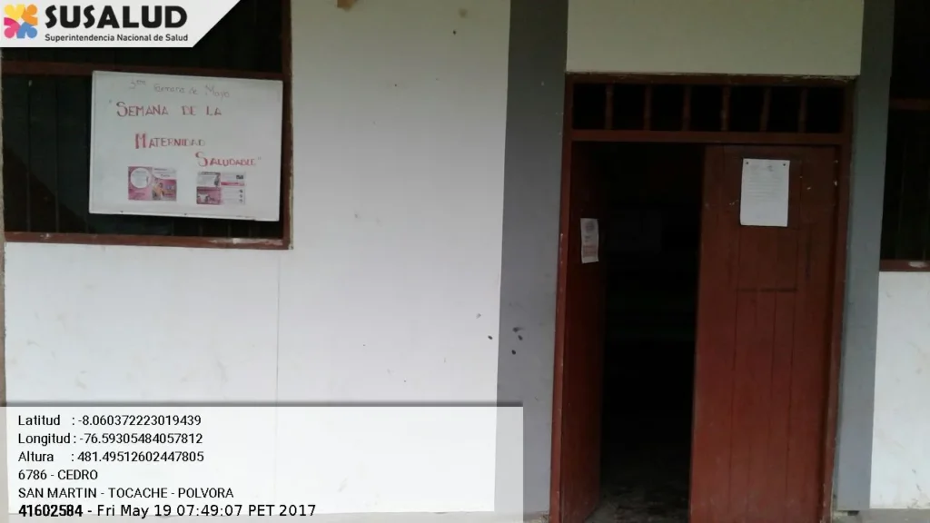 Puesto de Salud Cedro en Polvora, San Martin