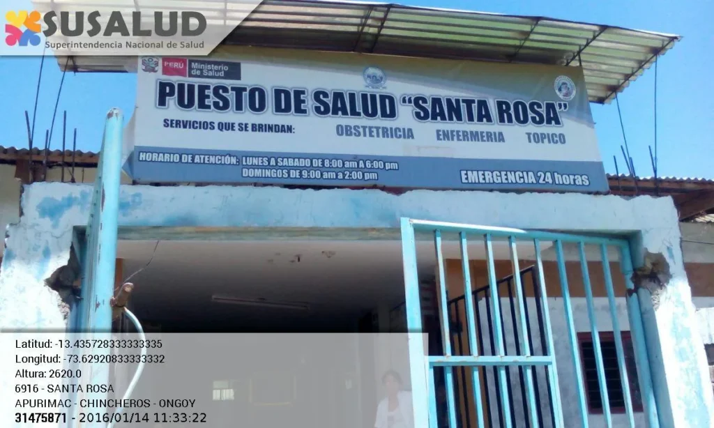 Santa Rosa en Rocchacc, Apurimac