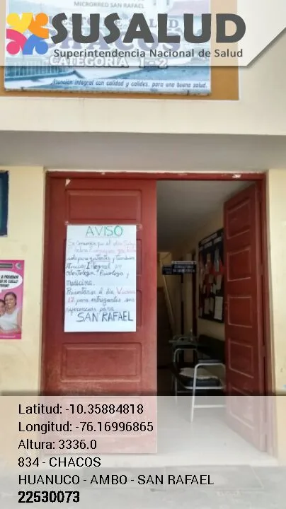 Chacos en San Rafael, Huanuco