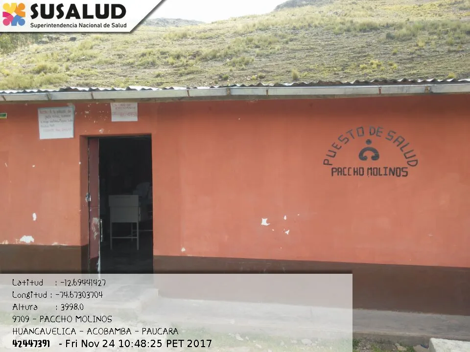 Puesto de Salud Paccho Molinos en Paucara, Huancavelica