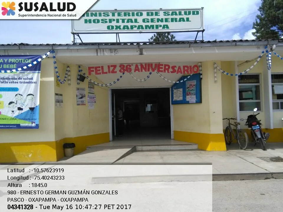 Ernesto German Guzmán Gonzales en Oxapampa, Pasco