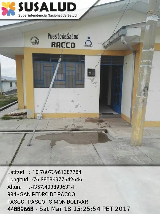 San Pedro de Racco en Simon Bolivar, Pasco